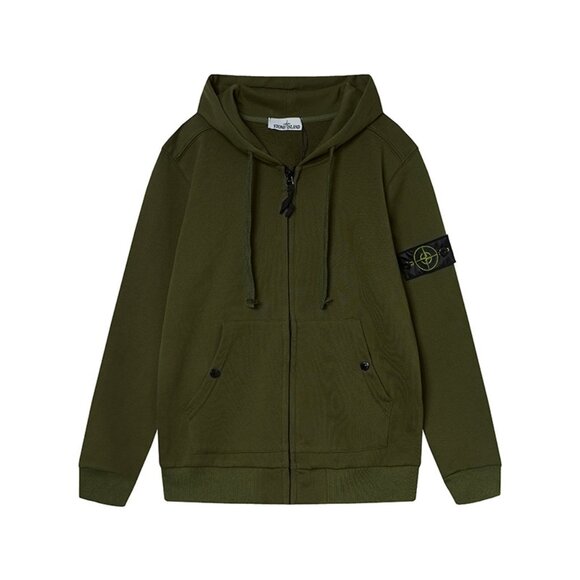Stone Island Olive Green Hoodie - Picture 1 of 2
